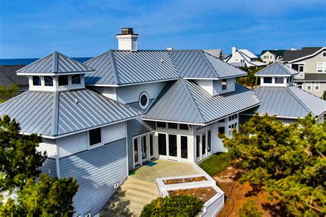 metal roof on beach house|metal roof coastal house.